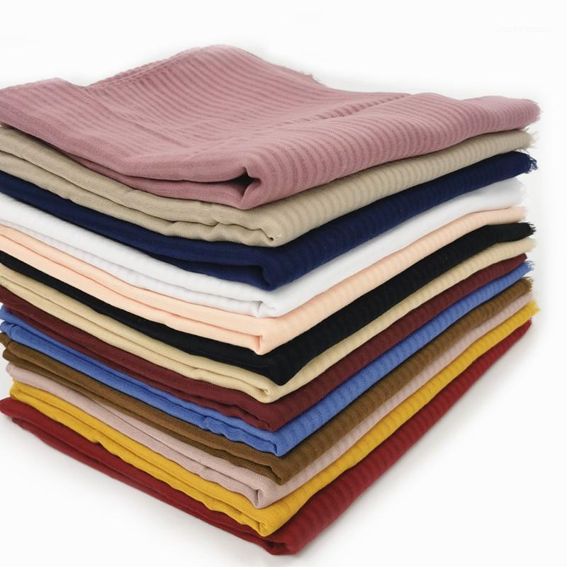 

Scarves Winter Women Cotton Viscose Wrinkle Fashion Hijab Shawl Soft Muslim Head Scarf