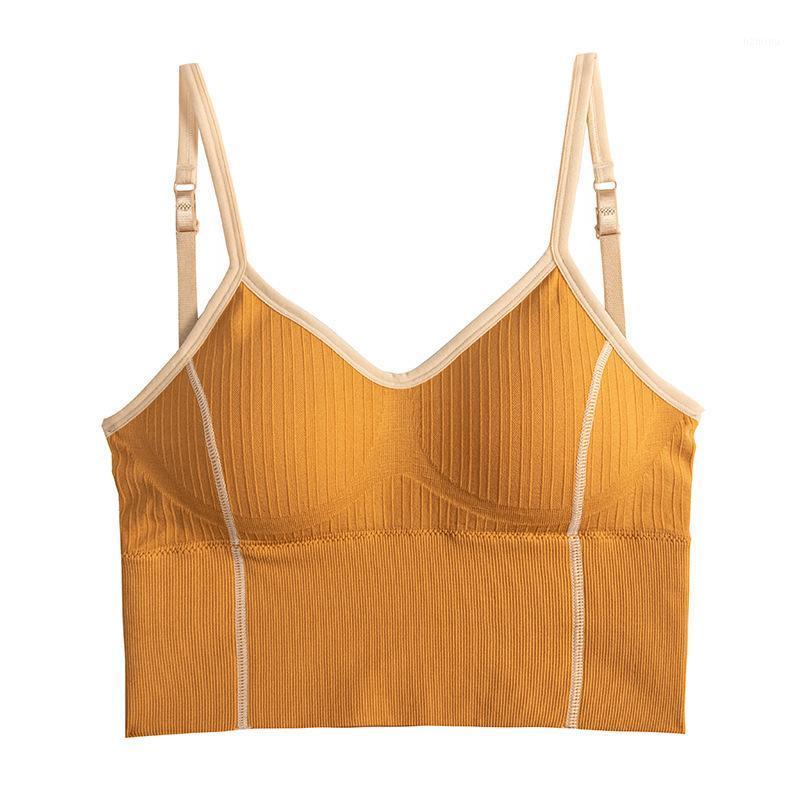 

Ladies Sport Sexy Tank Crop Top Solid Halter Women Backless Camisole Fashion Casual Tube Female Sleeveless Cropped Vest Camisoles & Tanks, Beige