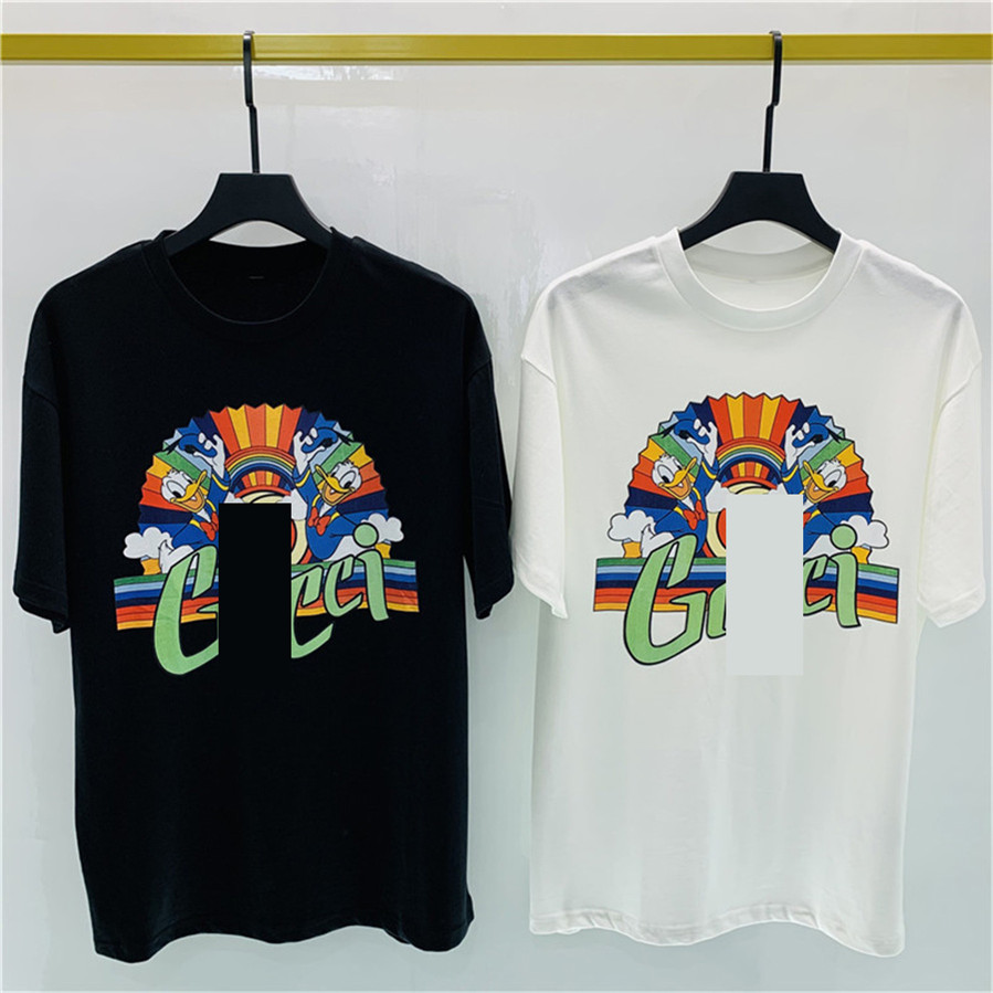 

2021Summer Europe mens embroidery t shirt To shirts Fashion High Quality designer Women Printed monogrammed breathableBlack and whiteStreet, White;black