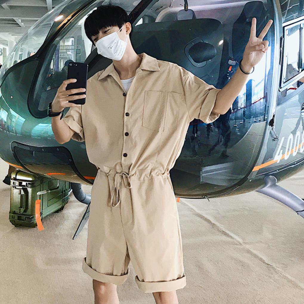 

spring summer leisure youth women pant short jumpsuit male hip hop streetwear one piece overalls funny hair stylist harem pants, Black