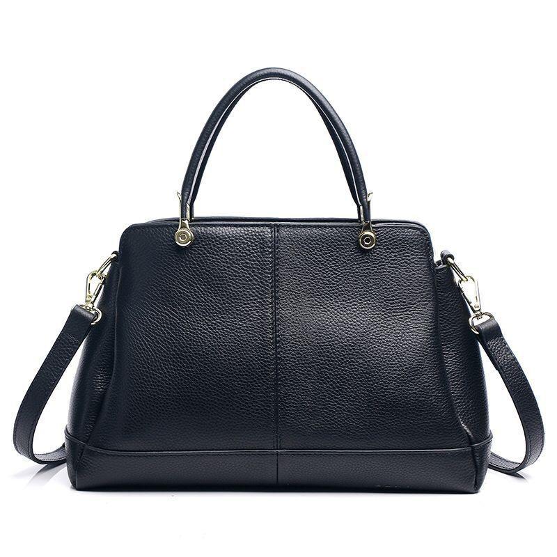 

Shoulder Bags Genuine Leather Luxury Handbags Women Designer Totes Bag High Quality Ladies Large Crossbody Hand For, Black