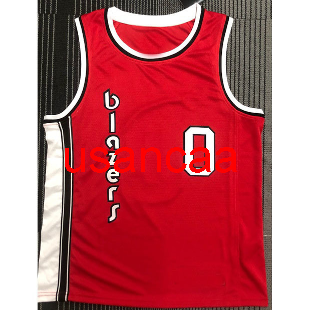 

Men's 7 styles 0# Lillard 18 season retro red basketball jerseyS,,L,XL,XXL