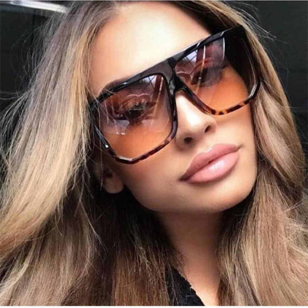 

sunglasses Sunglasses Sexy Square Fashion Brand Oversized sunglasses Women's Inks For men Ladies Lunette Femme Oculos, Black