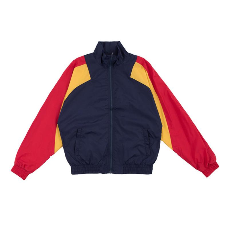 

Men' Jackets Trendy Brand Patchwork American Baseball Jacket Raglan Windbreaker Men 2021 Autumn Coat, Blue