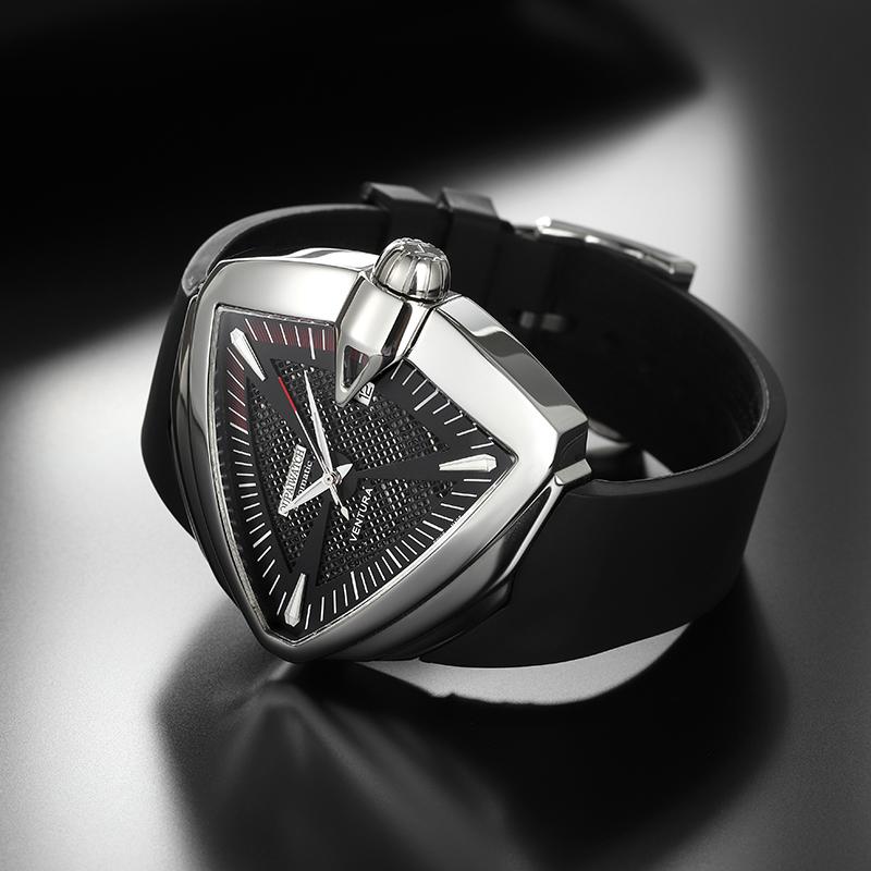 Wristwatches OUPAI 2021 Arrival Triangle Ventura Automatic Watch Men Sport Waterproof With Calendar Rubber Strap Limited Edition-image-698728285