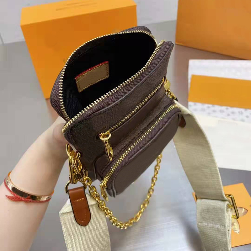 

2021 newest stlye Waist Bags crossbody brand fashion shoulder bag men and women universal luxury Designer handbag High quality PU leather, Brown