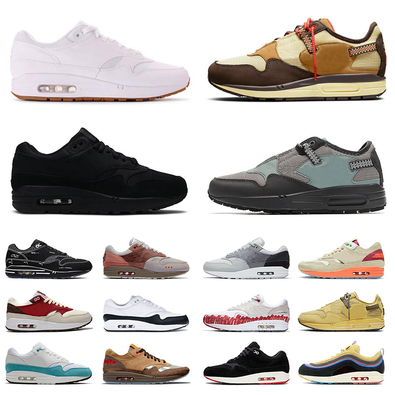 

Max1 Running Shoes For Mens Men Women Designer Travis Scott 1 87 Baroque Brown Cave Stone Saturn Golden One Unc Sean Wotherspoon Black White Sports Sneakers Trainers, B36 white black 40-45