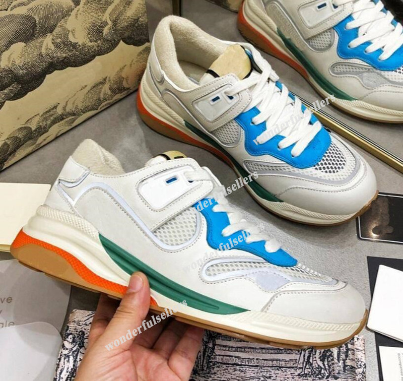 

2021 designer sneakers shoes luxury Couple sneaker hand-polished and used old sports shoe Ultrapace series TPU bottom size 35-45, Color 8