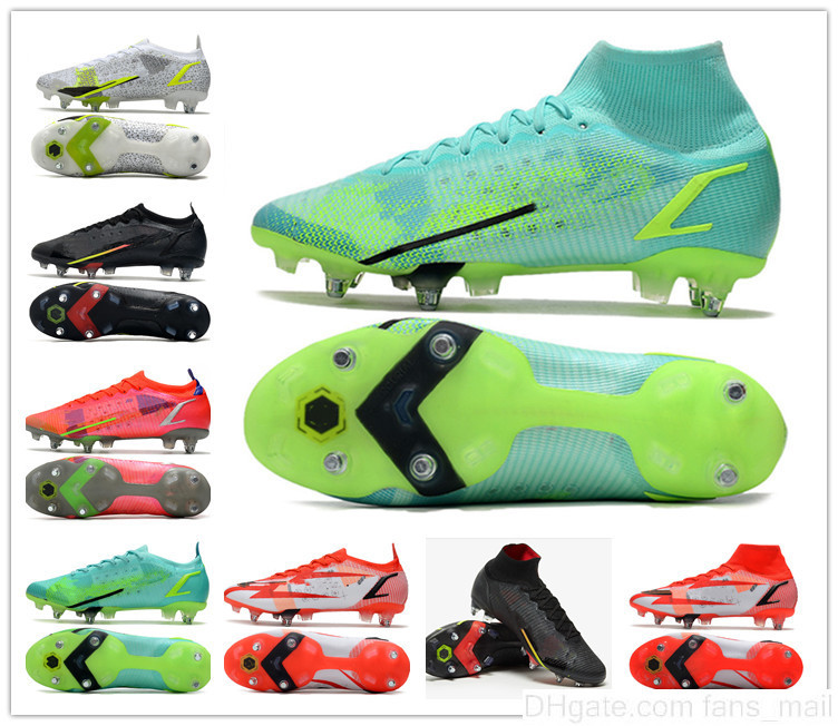 

GIFT BAG Mens High Low Ankle Football Shoes Ronaldo CR7 Mercurial Superfly 8 VIII Elite SG Pro Anti Clog Cleats Outdoor Superflys 14 FG XIV, 0006
