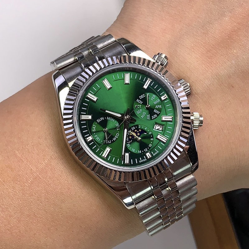 

Classic Mens Watches Automatic Mechanical Watch 41mm Sapphire Mirror Fashion Business Wristwatch Silver Wristwatches Montre De Luxe Gifts, Customize