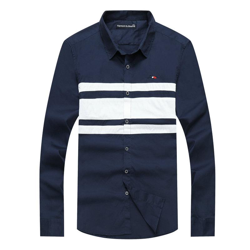 

Men's Casual Shirts Harmont Blaine Camisa Long Sleeve Men Brand Social Homme Shirt Hombre Masculina Chemise Tops, Blue
