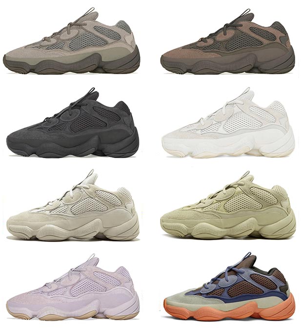 

2021 Authentic 500 Taupe Light Ash Grey Shoes Utility Black Bone White Clay Brown Blush SuperMoon Yellow Soft Vision Kanye West Man Woman Outdoor Sports Sneakers