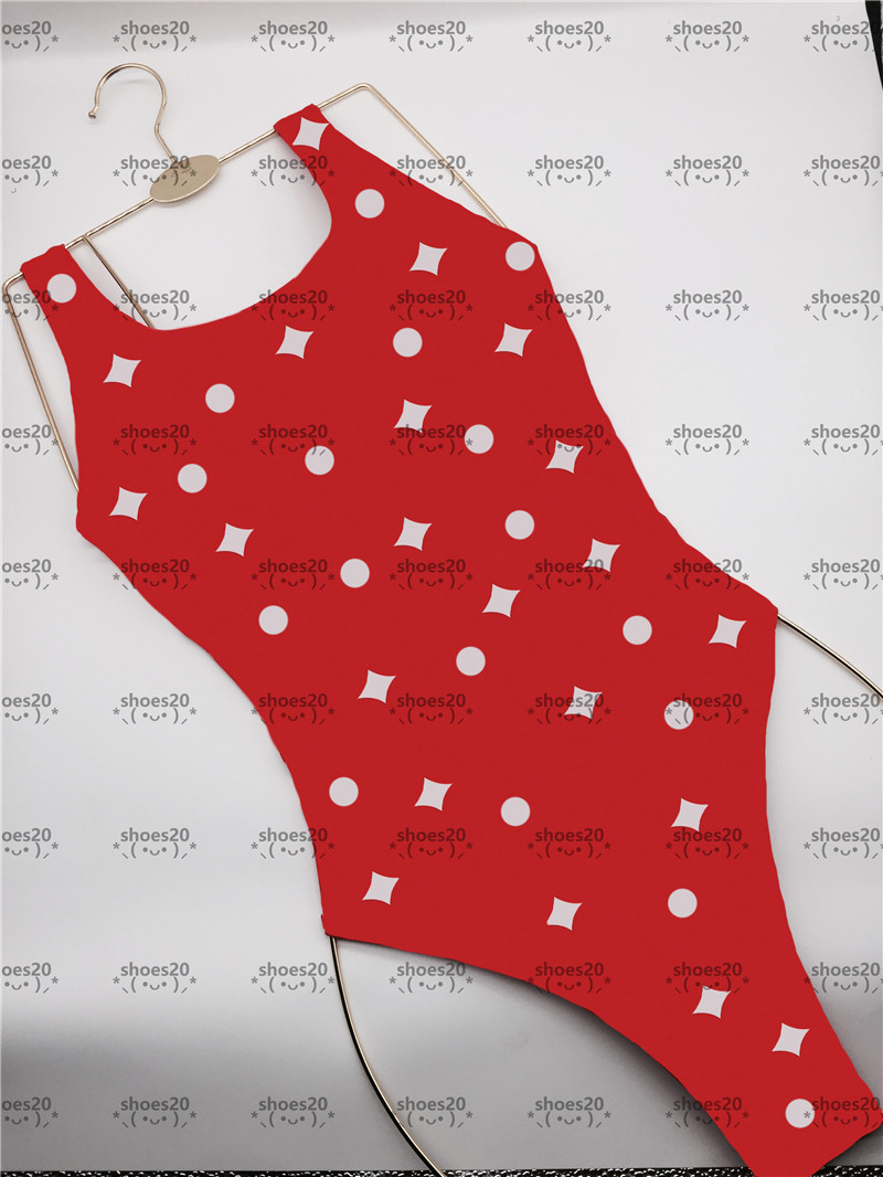

Red Print Swimwear Hipster Push Up Women's One-piece Swimsuits Outdoor Beach Swimming Bandage Travel Vacation Goddess Wear