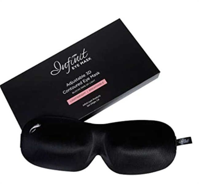 

Eye Mask Designed for Eyelash Extensions, Form Fitting 3D Contoured Design, Lightweight & Soft Fabric with Adjustable Strap, No Pressure Eye Mask for Sleep & Travel