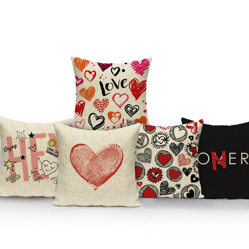 

Cushion/Decorative Pillow Vintage Letters Pattern Throw Cushion Cover Car Home Sofa Decorative Pillowcase Funda Cojin Textile Pillows
