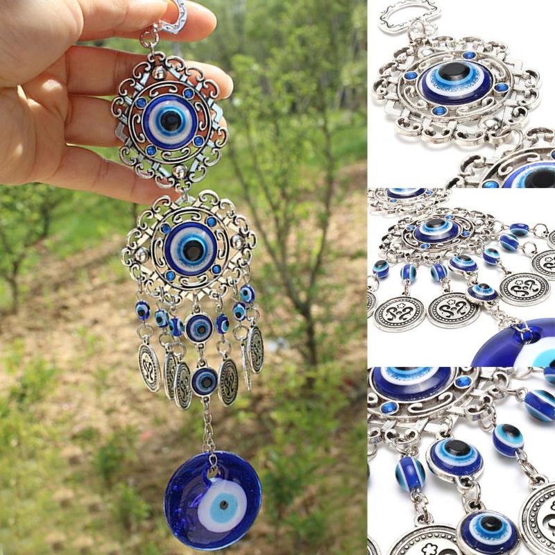 Party Favor Turkey Evil Eye Pendants Wind Chimes Amulet Hanging Blue Rhinestone Blessing Protection Gift For Home Door Wall Decor 1pcs-image-699761554