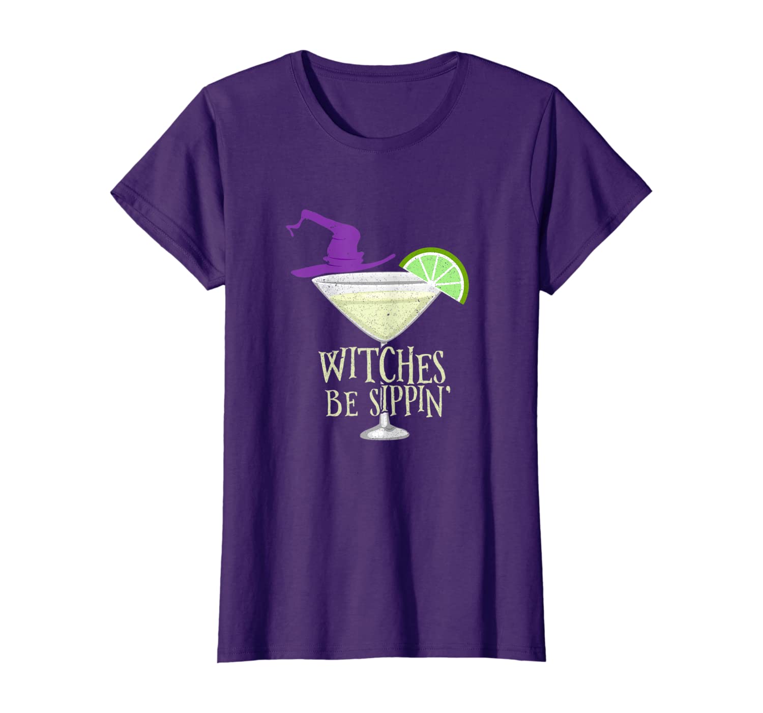 

Womens Women Witches Be Sippin Costume I Funny Witch Drinking T-Shirt, White;black