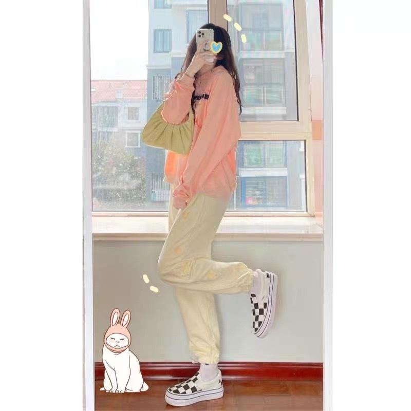 

Women's Pants & Capris Real-Price Embroidery Casual Jogger Drawstring, Black;white