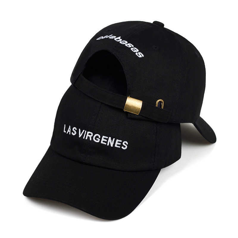 

2019 new las virgenes embroidery dad hat Calabasas Baseball Caps Kanye West Embroidery cotton dad hat adjustable X0726, Blue;gray