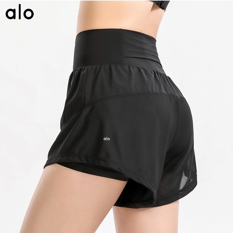

Alo yoga sports shorts women' summer new loose leisure high waist Yoga Pants breathable quick drying running fitness pants, Blue