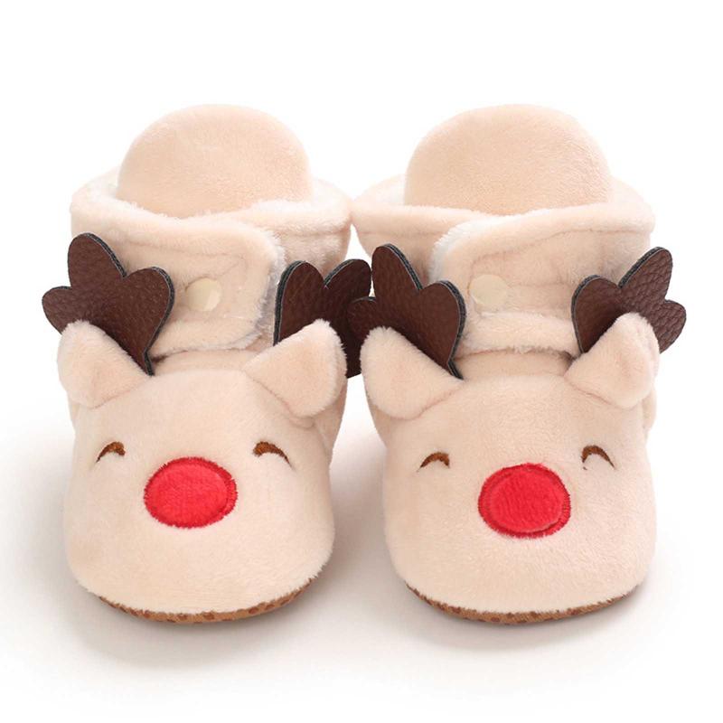 

First Walkers Christmas Walker Baby Boys Girls Shoes Infant Toddler Winter Warm Footwear Boots Born Xmas Prewalker Zapatillas