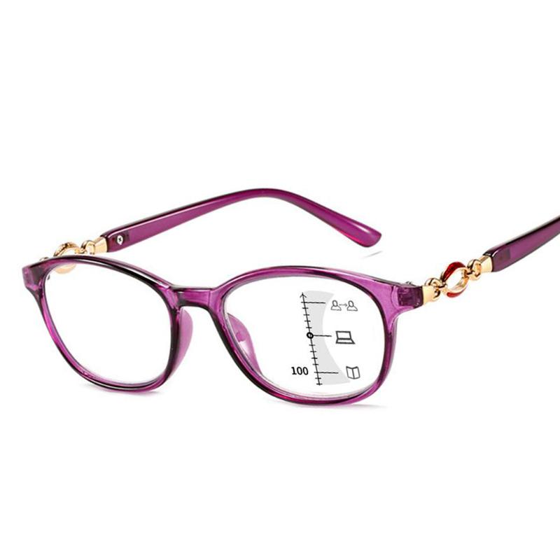 

Sunglasses Fashion Progressive Multifocal Reading Glasses Women Anti-blue Light Eyeglasses Prescription Spectacles Diopter +1.0~+4.0