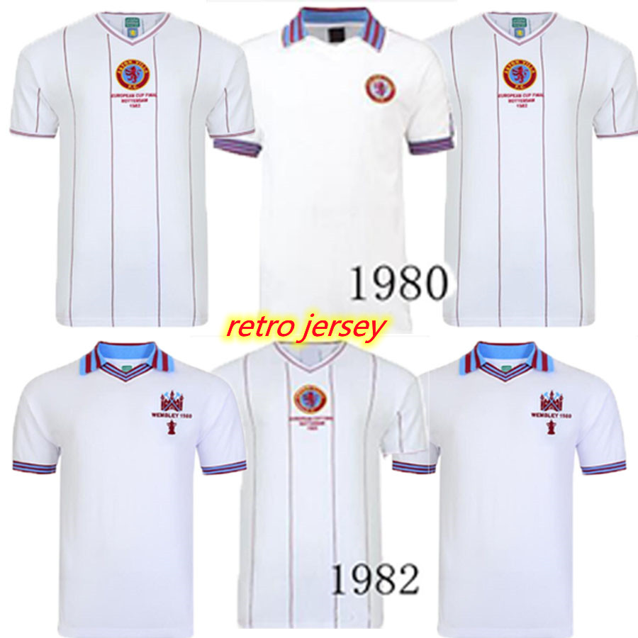 

Aston villa Retro soccer jerseys 1982 1980 Vintage football shirts Peter Withe Des Bremner Tony Morley Gary Shaw Camiseta Maillot, Black;yellow