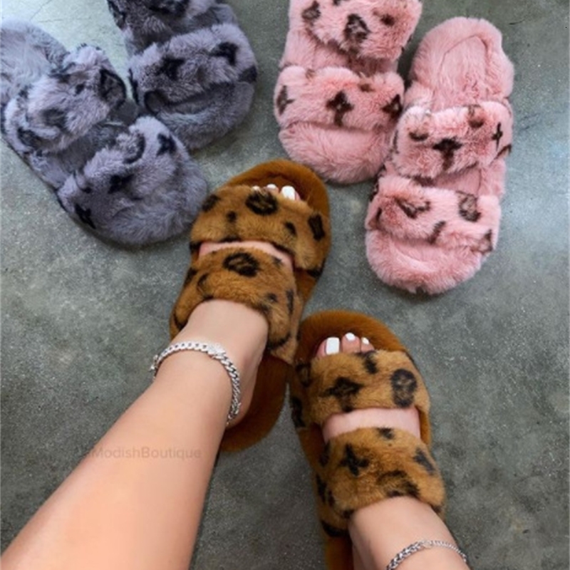 

luxury slippers 2021 spring flat bottomed round head everyday home woolen slipper's large, Black