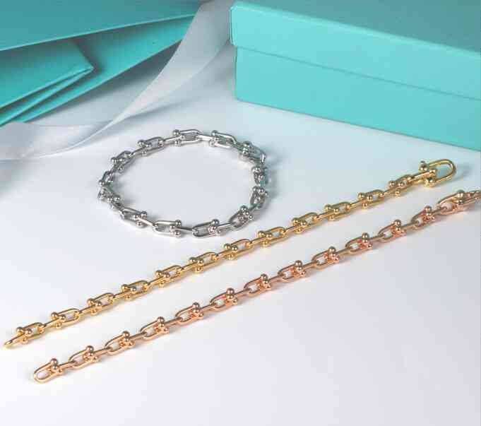 

Women's New Jewelry Metal Cool Wind Bracelet Fashion Three-color Bracelet Men's Jewelry Lovers G0113