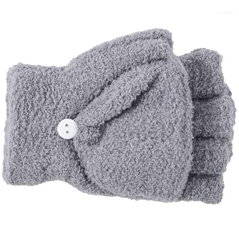 

Girls Cute Fluffy Hand Wrist Warmer Soft Winter Fingerless Gloves Women Mitten Dark Gray1