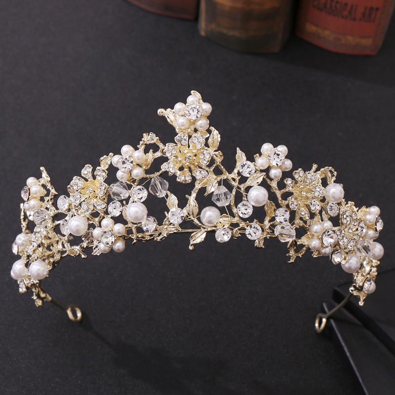 

Hair Clips & Barrettes Trendy Bride Crown Baroque Rhinestone Crystal Headband Queen Golden Accessories Bridal Quinceanera Girl, Golden;silver