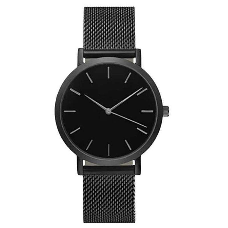 

Wristwatches 2021 Relogio Feminino Top Brand Men Watches Fashion Stainless Steel Analog Quartz Wrist Watch Lady Luxury Mesh Band Bracelet, Gold