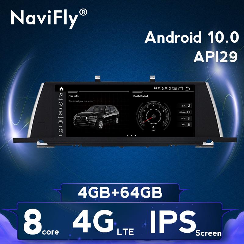 

Player NaviFly 4GB 4G LTE Android 9.0/10.0 Car Dvd For 5 Series GT F07 2009-2021 CIC NBT System 10.25" IPS Screen Gps