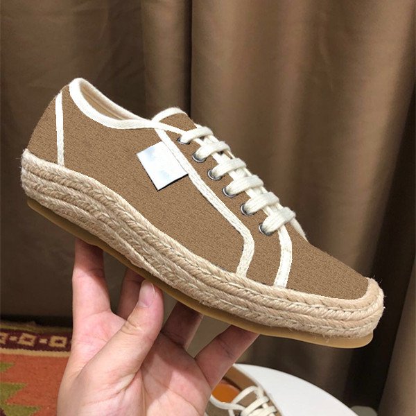 

matelasse canvas espadrille Beige/ebony Cord platform Women Shoes ACE Print Woven sole casual shoe Vintage sports and leisure Designers Sneaker, Dark mocha