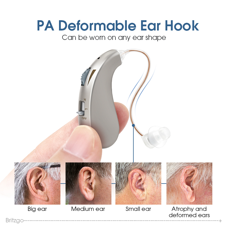 

Britzgo USB Charging Hearing Aid For DeafnessMini Digital Wireless Sound Amplifier Suitable For The Elderly Ear Hearing AidScouts