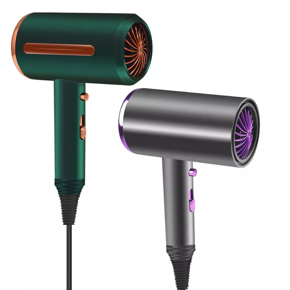 

Blower Professional Hair Dryer Strong Wind Negative Ion Blow with Noise Reduction Treatment Hot and Cold Quick Dry EU