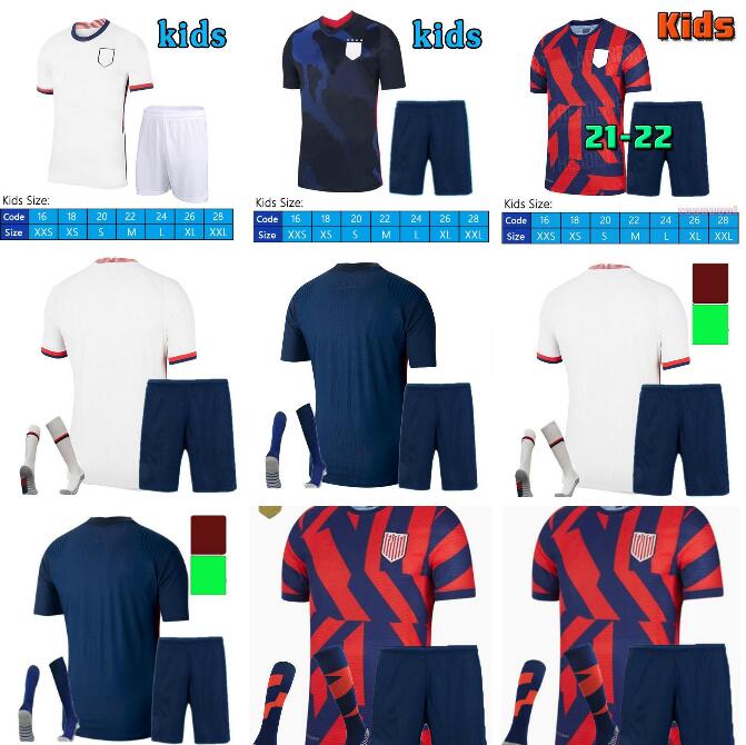 

Ddult+kids kit 2021 United States soccer jerseys America 21 22 us PULISIC MORGAN BRADLEY MCKENNIE LLOYD RAPINOE DEMPSEY ALTIDORE USMNT Football Shirt