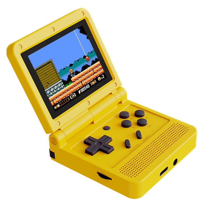 

Portable Game Players Powkiddy V90 Mini Folding Clamshell Handheld Console 3.0-inch Hd Ips Screen Classic Retro Arcade