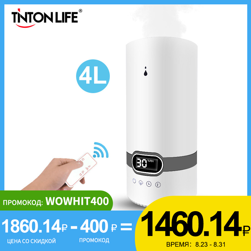 

Top Fill 4L Humidifier Essential Oil Aroma Diffuser Cool Mist Ultrasonic Air Humidifier With Intelligent Remote Control