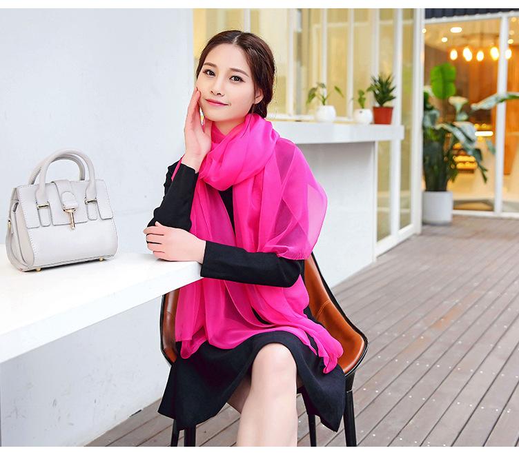 

Scarves Fashion Oversize Print Silk Scarf Shawls Women Wraps Bandana 200*120cm
