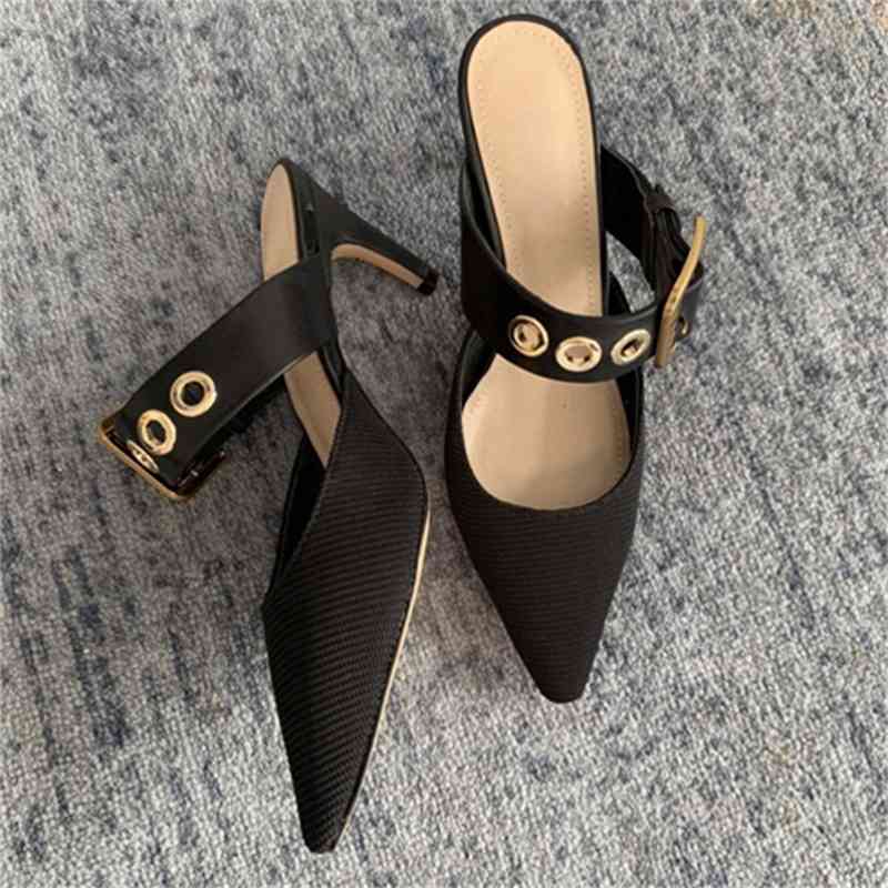 

Sandals slippers fashion shoes women's casual beach sandals outdoor buckle size;34-41 A6D3, Black