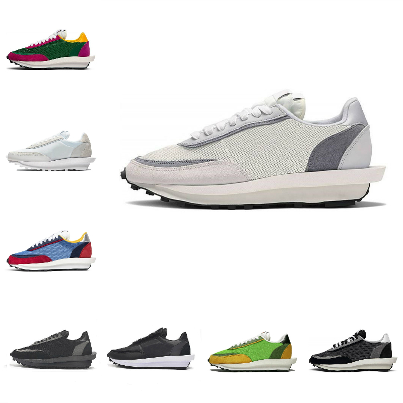 

2021 Mens Running Sports Shoes Fashion LDV Waffle Women Waffle Racer Black White Nylon Summit Multi Pine Green Trainers Varsity SNEAKERS Y26, L3013