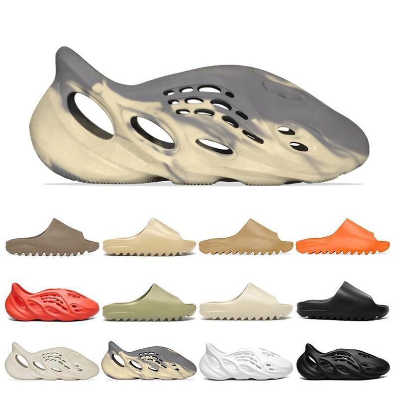 

slip-on 450 Bone slide foam runner men women slippers sandal Desert sand Resin Moon Grey Earth Brown triple black white womens
