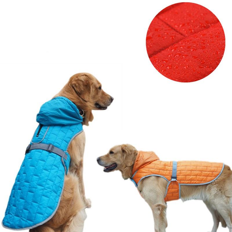 

Dog Apparel Clothes Winter Waterproof Warm Coat Reflective Pet Jacket Cotton Lining Puppy Dogs Vest Clothing Two Sides Wear