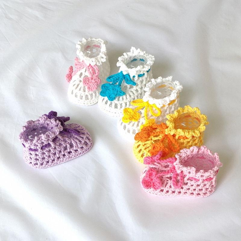 

First Walkers QYFLYXUEHand Woven Baby Wool, No Shoes, Soft Bottom, Toddler Step 100 Days Banquet, Full Moon Gifts.