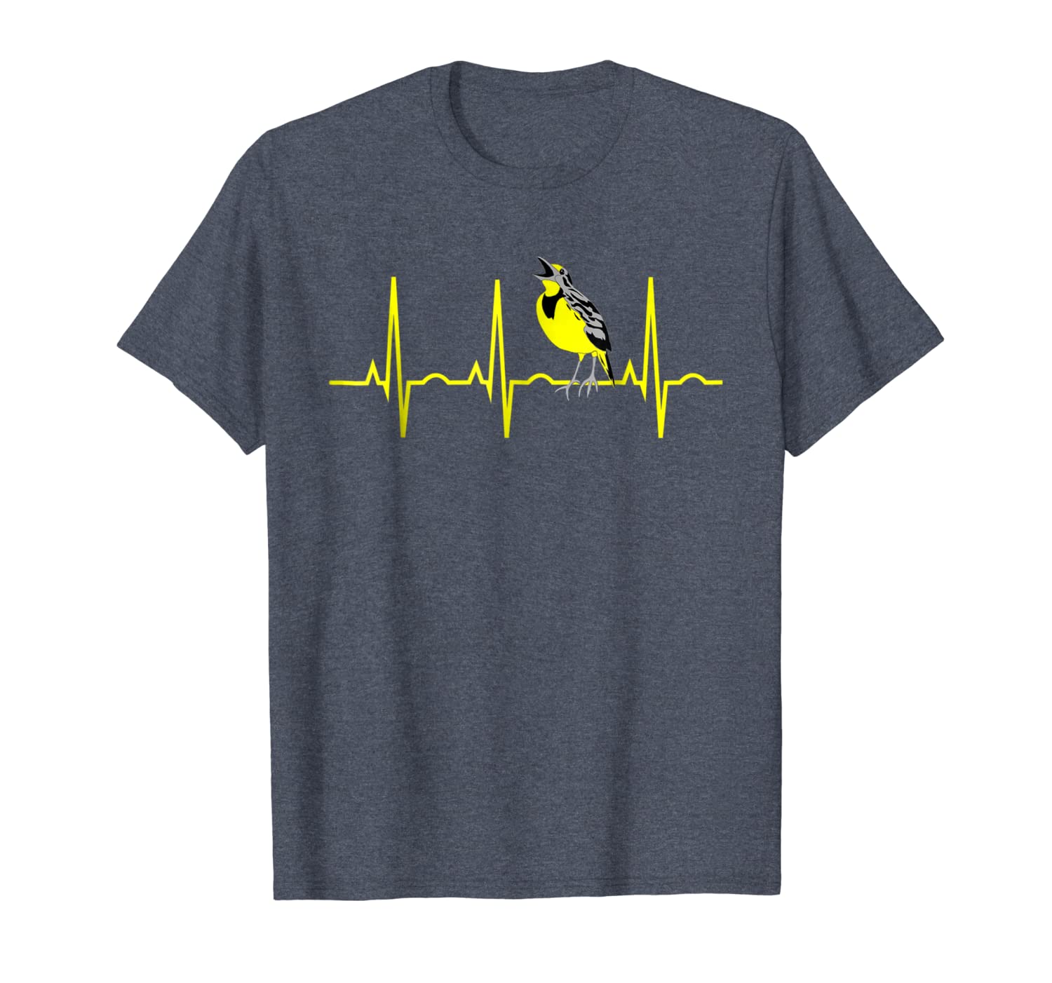 

western meadowlark shirt - meadowlark heartbeat gift t-shirt, White;black