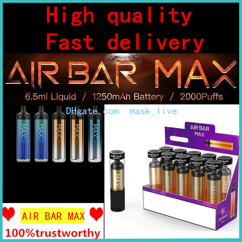 

Air Bar Max Lux Disposable E cigarettes 2000puffs Vape Pen 1250mAh Battery 6.5ml Pod Dab Pens Starter Kit Wholesale