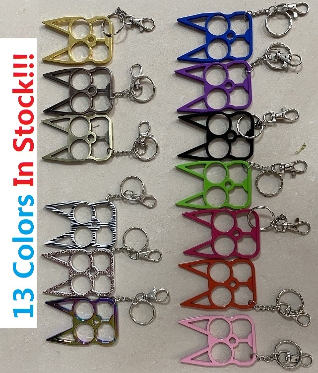 

In Stock 13 Colors New Cute Cat Keychain Women Men Keychains Bag Pendant Multifunctional Keychain with Bottle Opener Screwdriver Outdoor EDC Tool Self-Defense Tools
