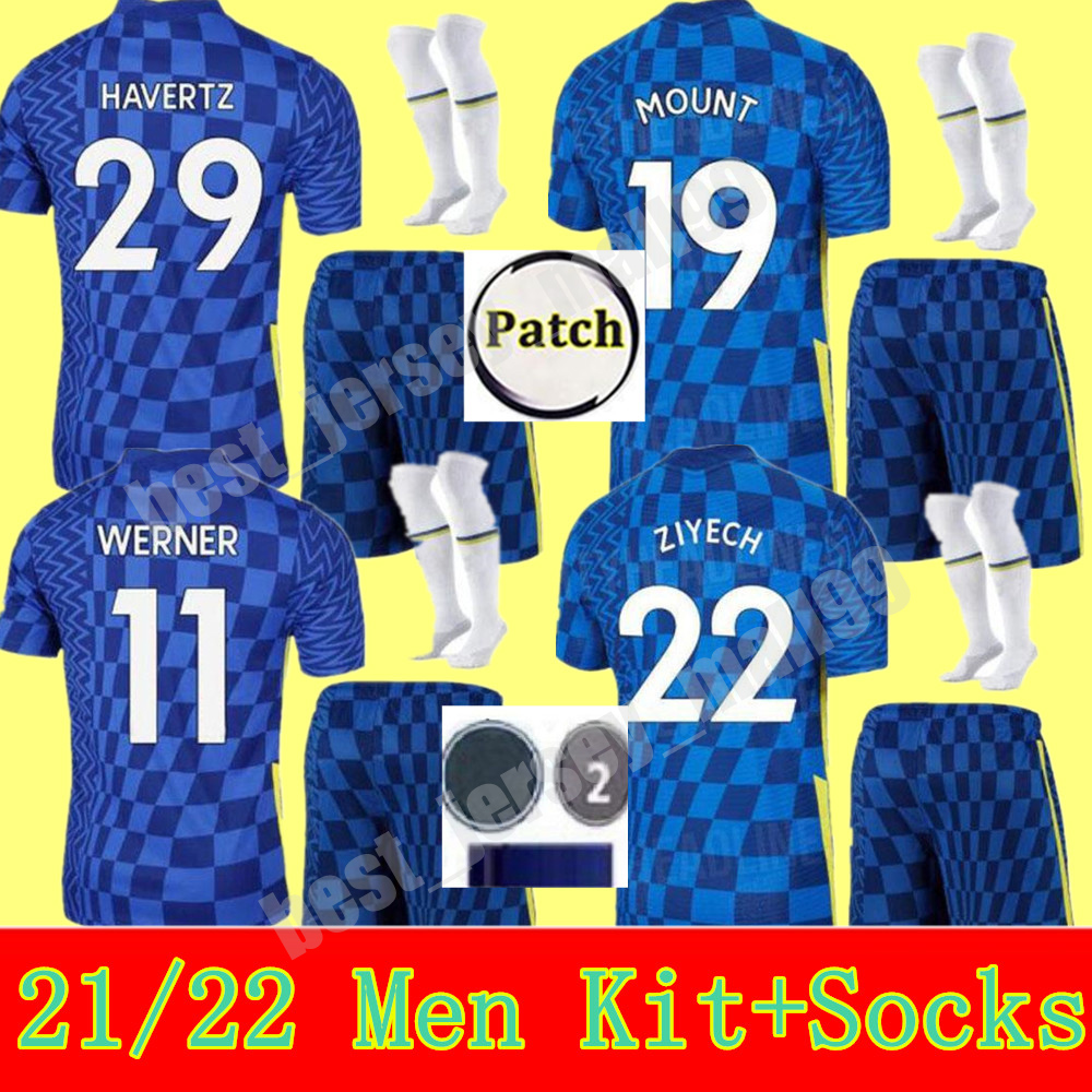 

21 22 Men kit CFC soccer jersey ZIYECH PULISIC MOUNT KANTE HAVERTZ WERNER ABRAHAM CHILWELL GIROUD HUDSON-ODOI 2021 2022 adult football shirt uniforms, Black