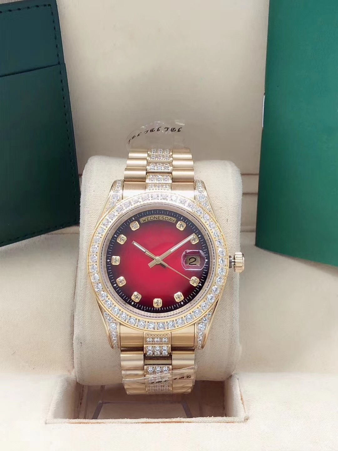 

High Quality Men's Automatic Movement Watches Fashion Stainless Steel Mechanical Watch 2813 Diamond Strap Mens Wristwatch Sports Design, Slivery;brown